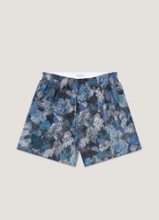 Men's Classic Boxer Shorts in Liberty Fabric in Frost Blue Floral