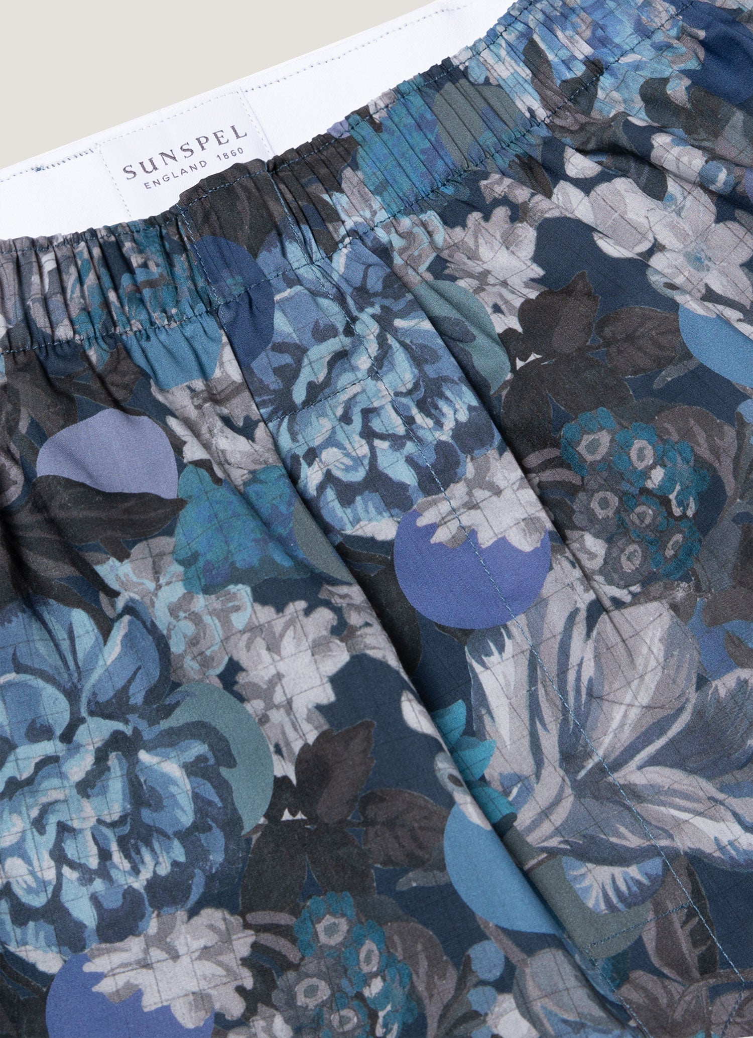 Men's Classic Boxer Shorts in Liberty Fabric in Frost Blue Floral