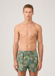 Men's Classic Boxer Shorts in Liberty Fabric in Hillside Green
