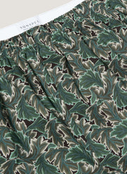 Men's Classic Boxer Shorts in Liberty Fabric in Midnight Green Canopy
