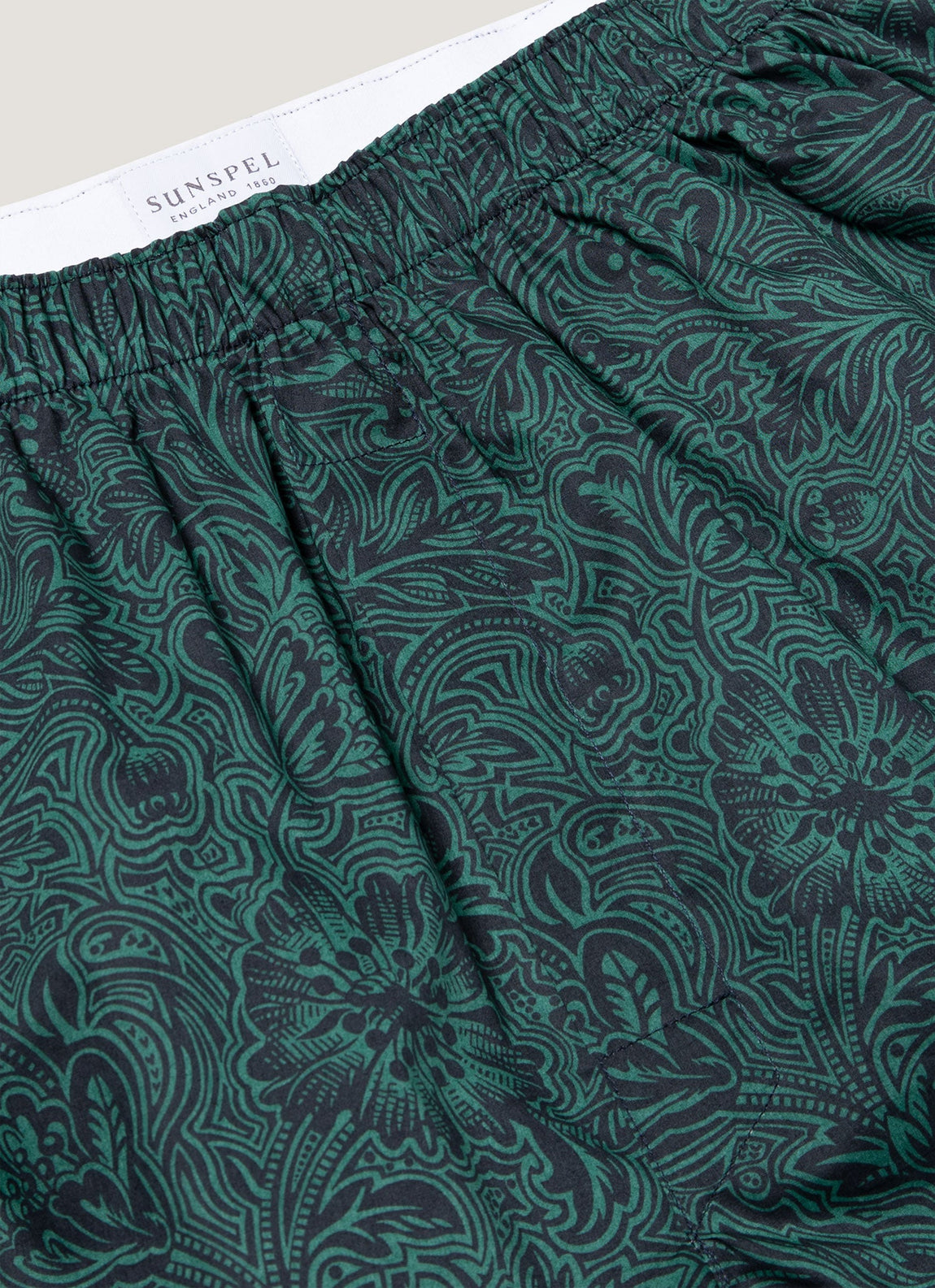 Men's Classic Boxer Shorts in Liberty Fabric in Steel Green Bloom