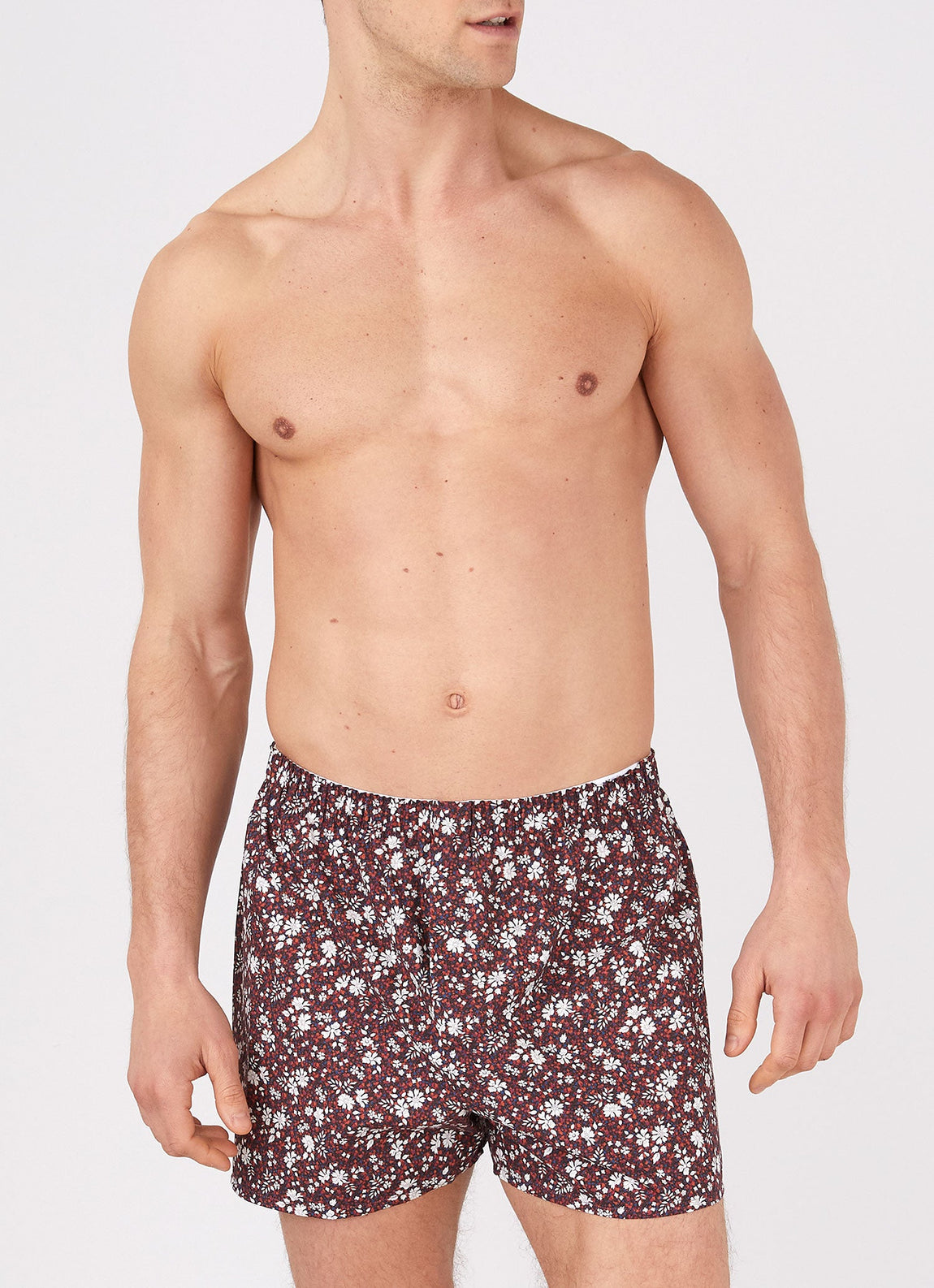 Men's Classic Boxer Shorts in Liberty Fabric Red Pepper Floral