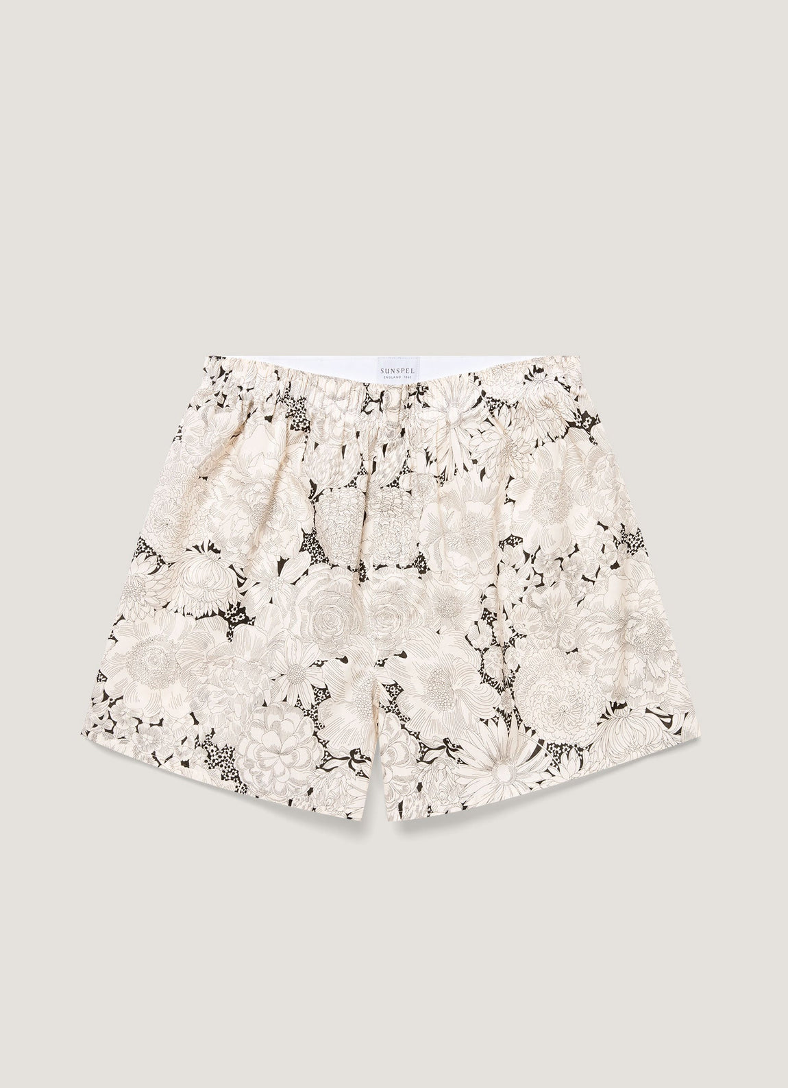 Men's Classic Boxer Shorts in Liberty Fabric in White English Bloom