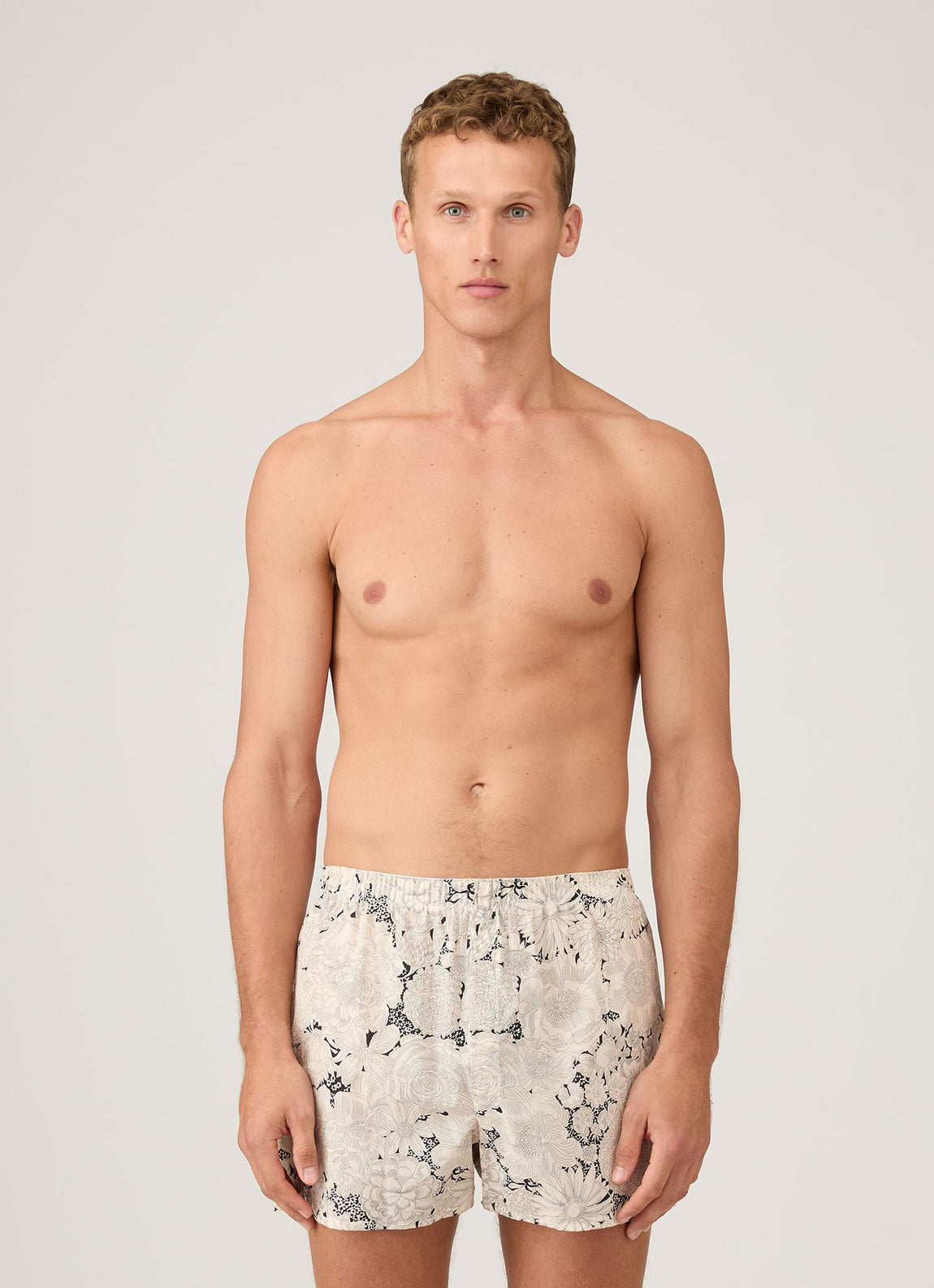 Men's Classic Boxer Shorts in Liberty Fabric in White English Bloom