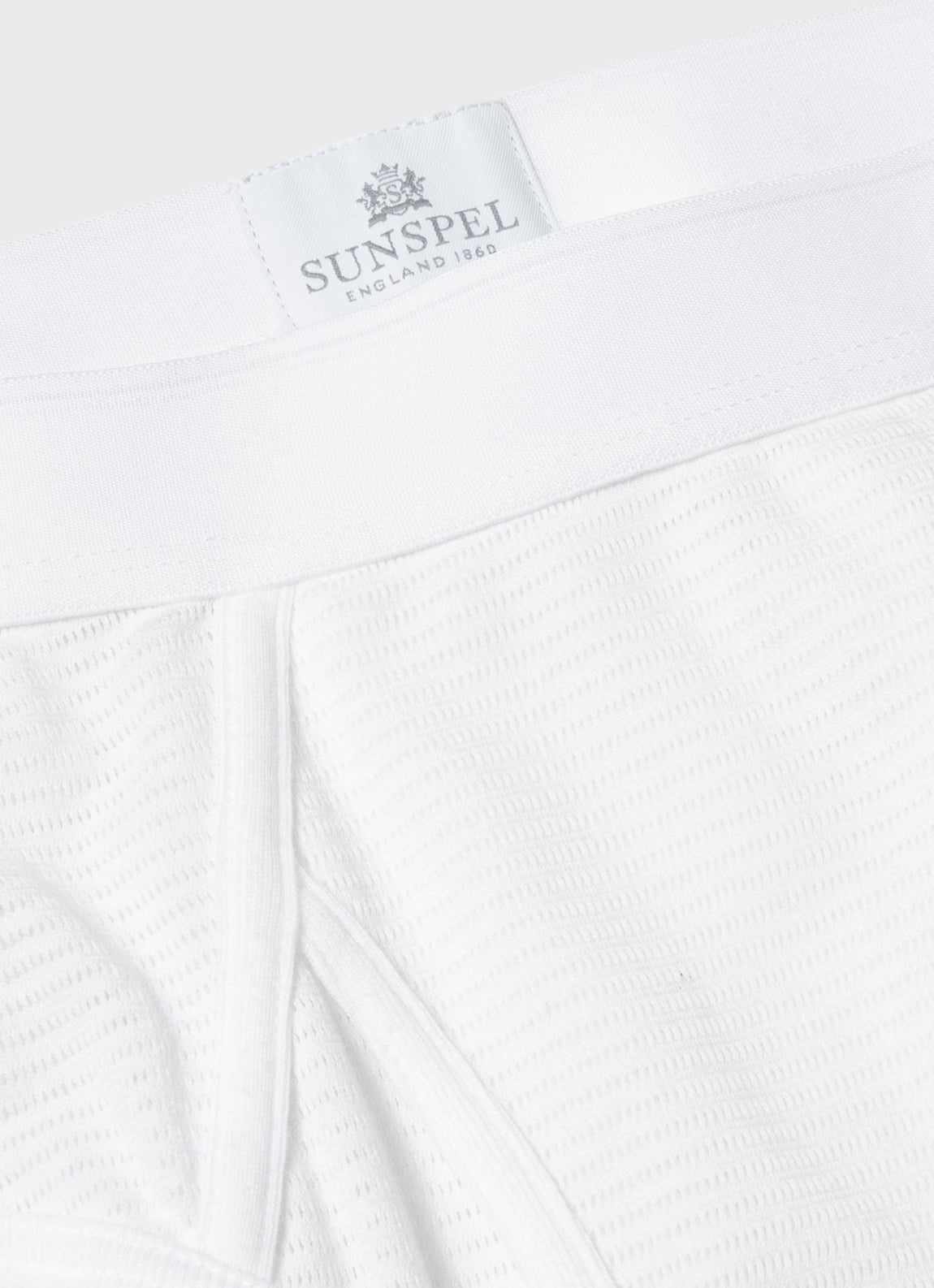 Sunspel: Camisole en Coton Cellular Blanche, Vêtements pour homme