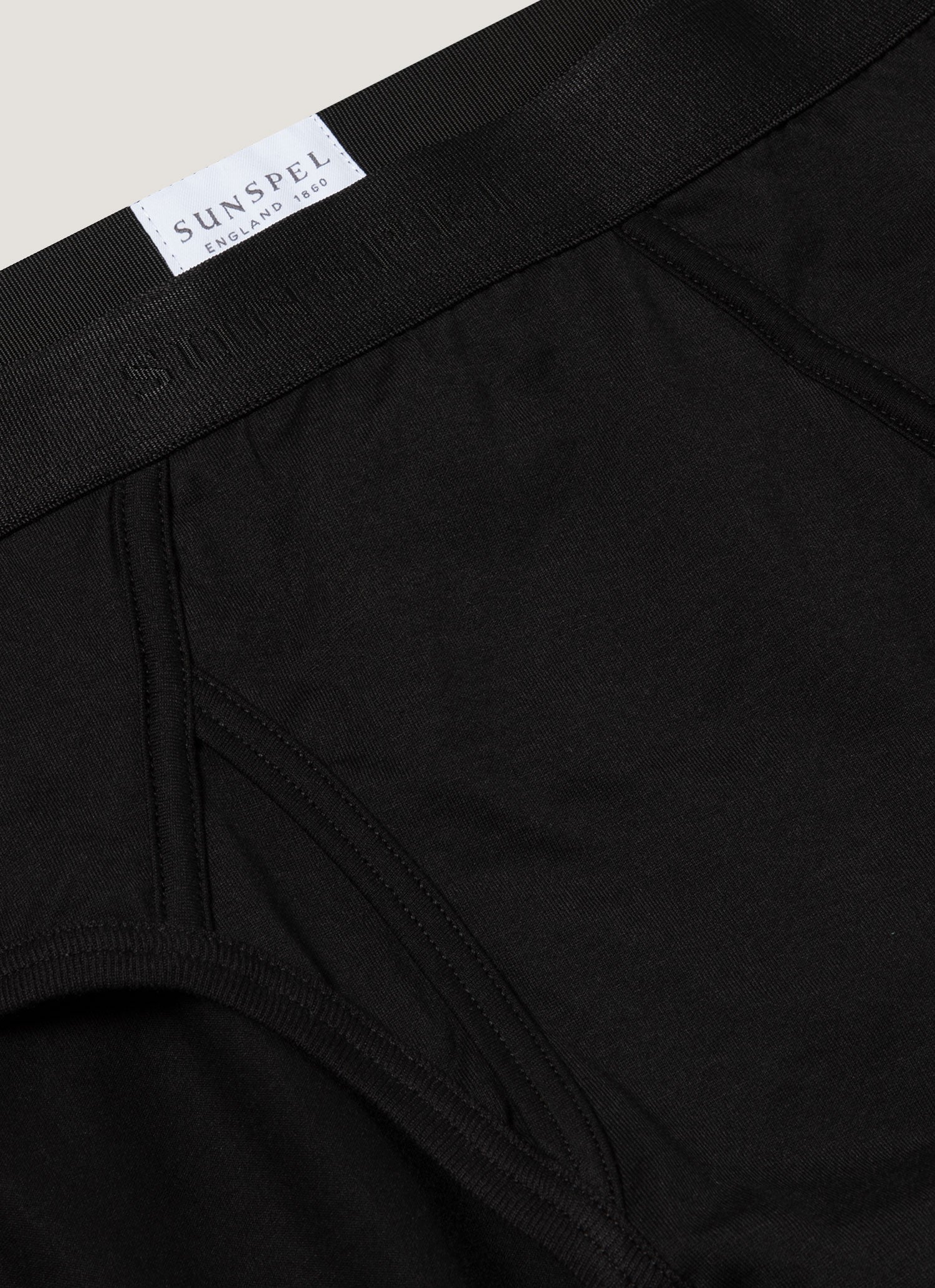 Men's Superfine Cotton Briefs in Black | Sunspel