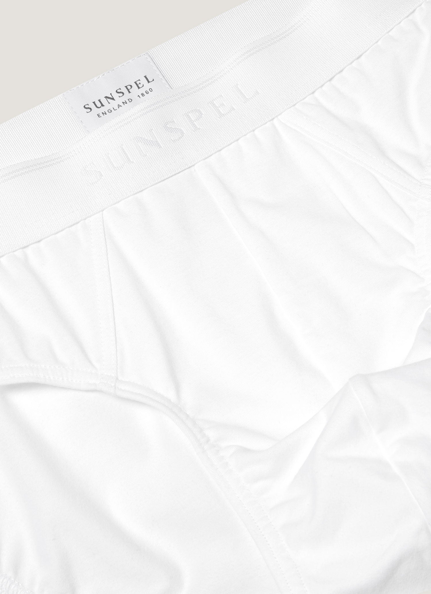 Men's Stretch Cotton Briefs in White | Sunspel