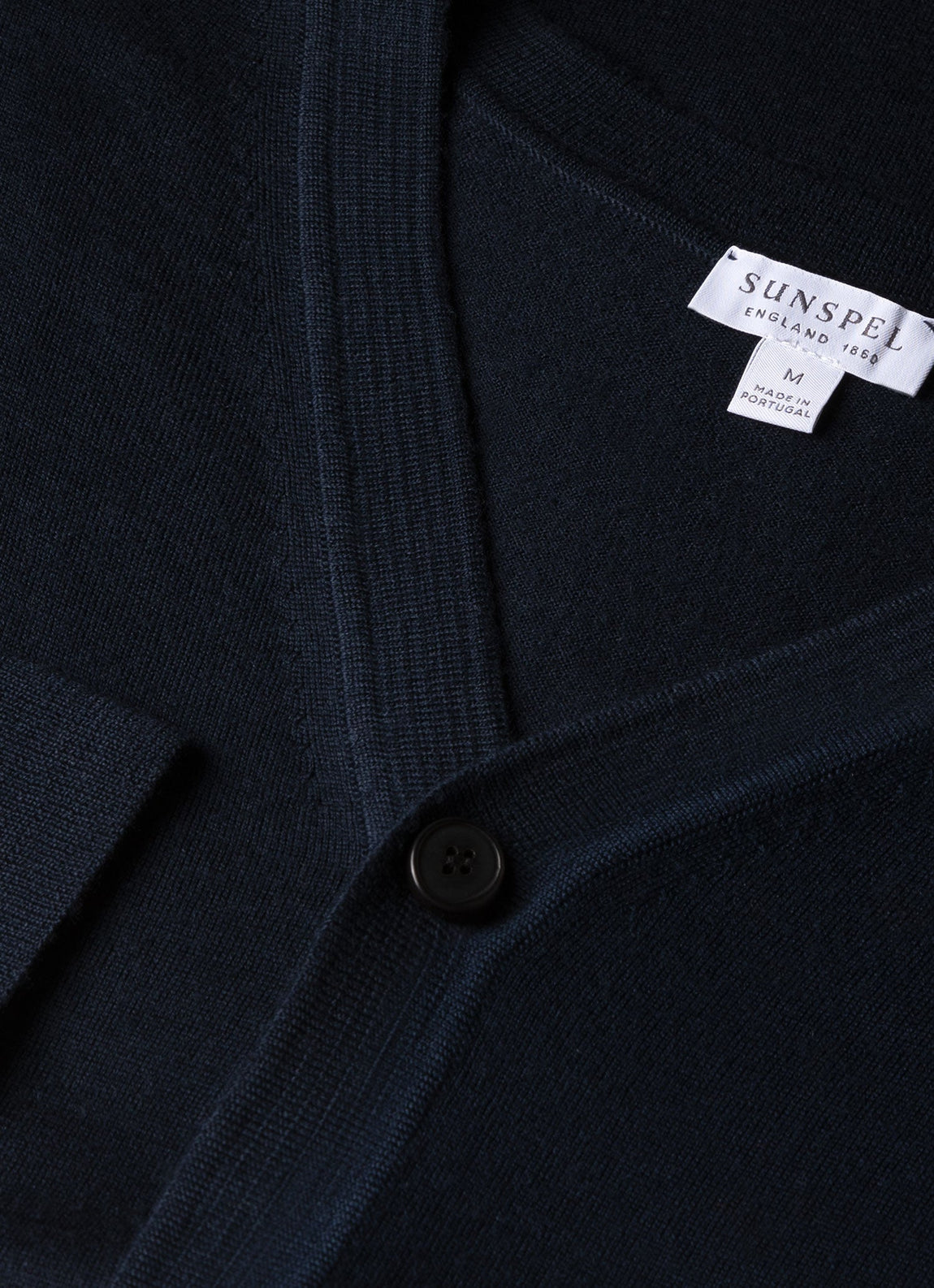 Men's Extra-Fine Merino Cardigan in Navy