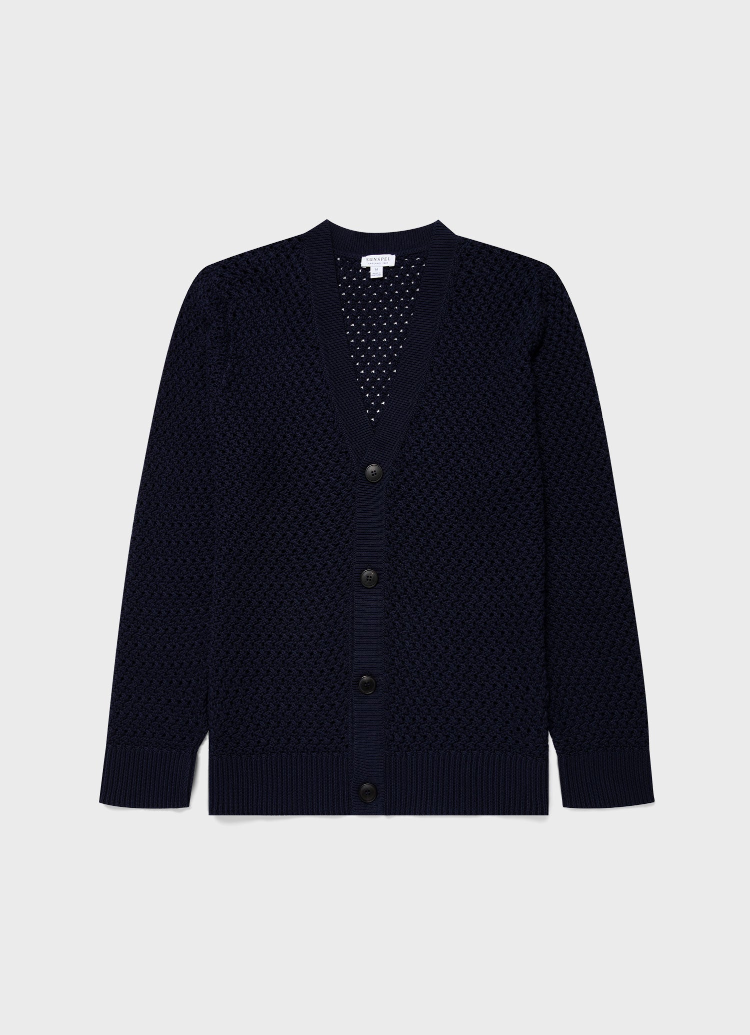 Sunspel ribbed knitted cardigan - Blue
