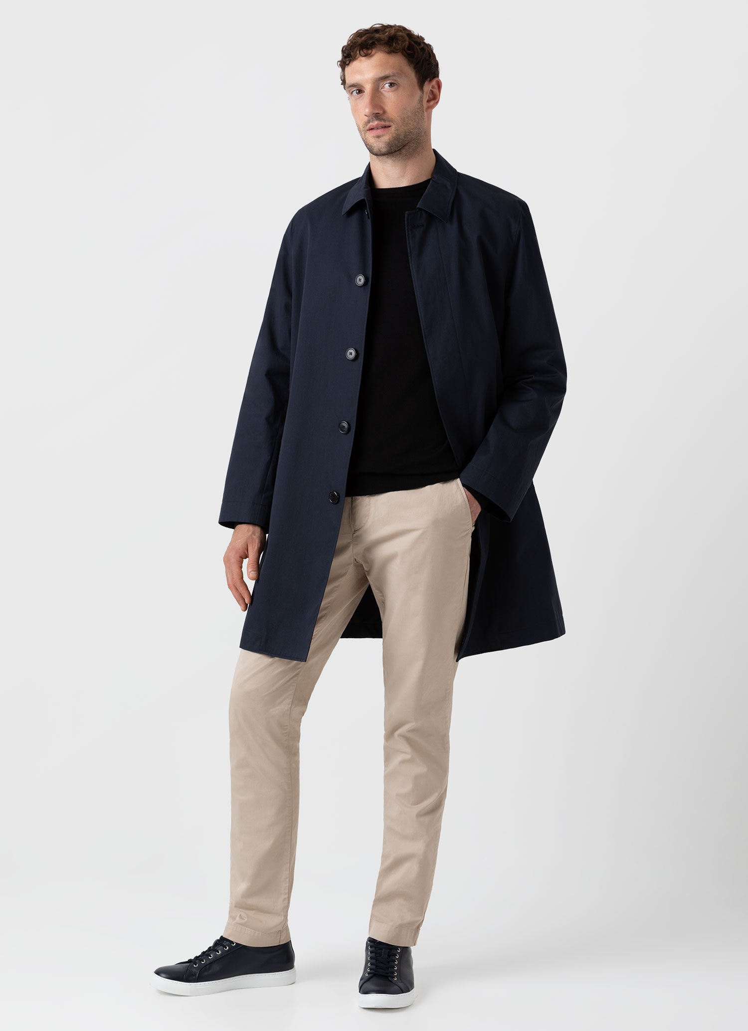 Mens navy rain store mac