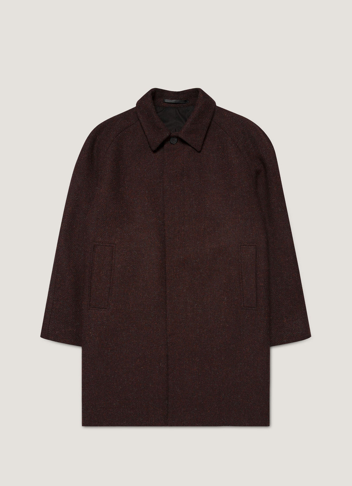 Men's Harris Tweed Car Coat in Truffle