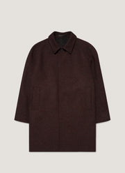 Men's Harris Tweed Car Coat in Truffle