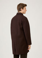 Men's Harris Tweed Car Coat in Truffle