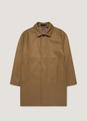 Men's Boiled Wool Coat in Mole