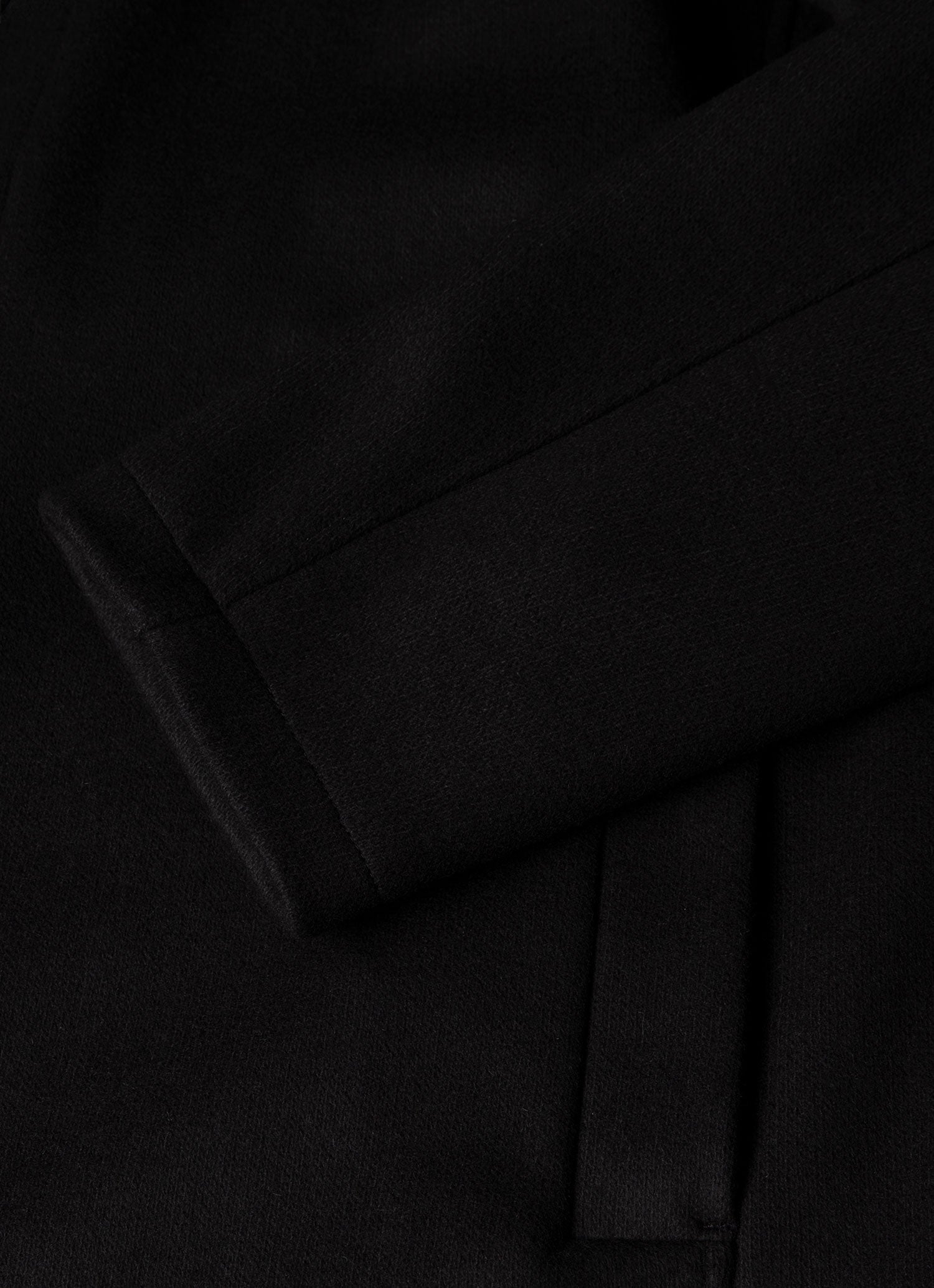 Men's Boiled Wool Coat in Navy