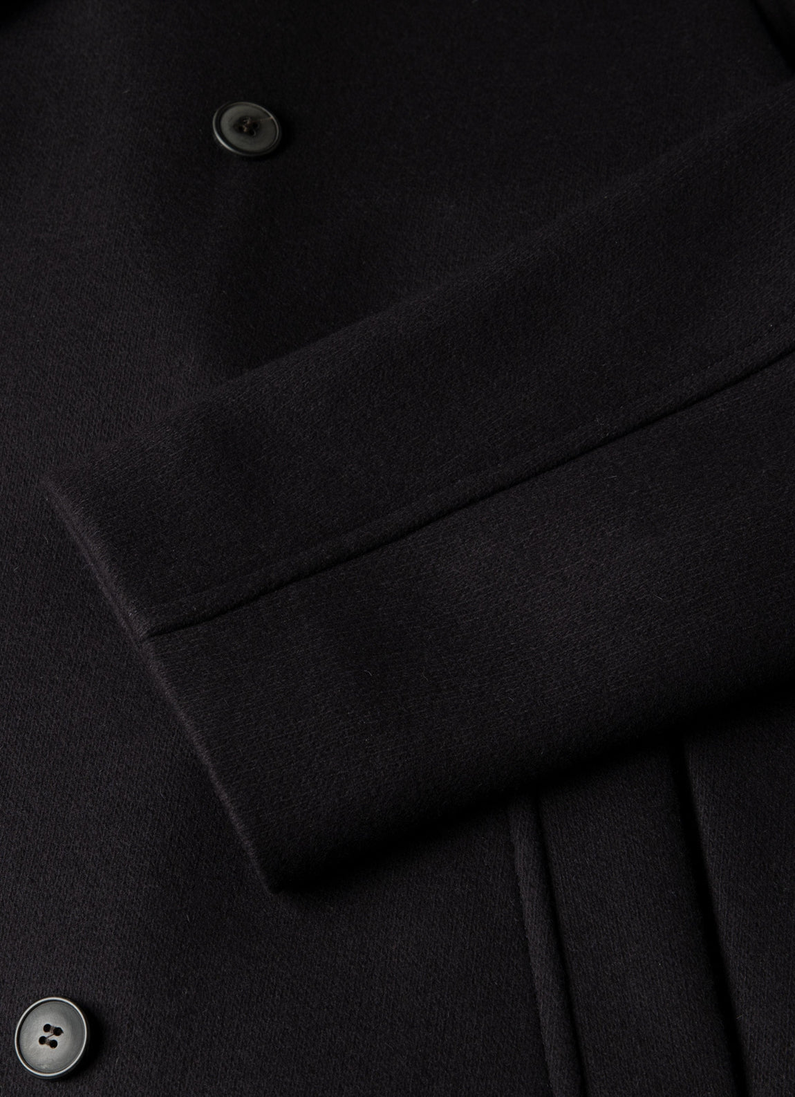 Men's Boiled Wool Pea Coat in Navy