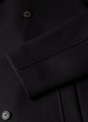 Men's Boiled Wool Pea Coat in Navy