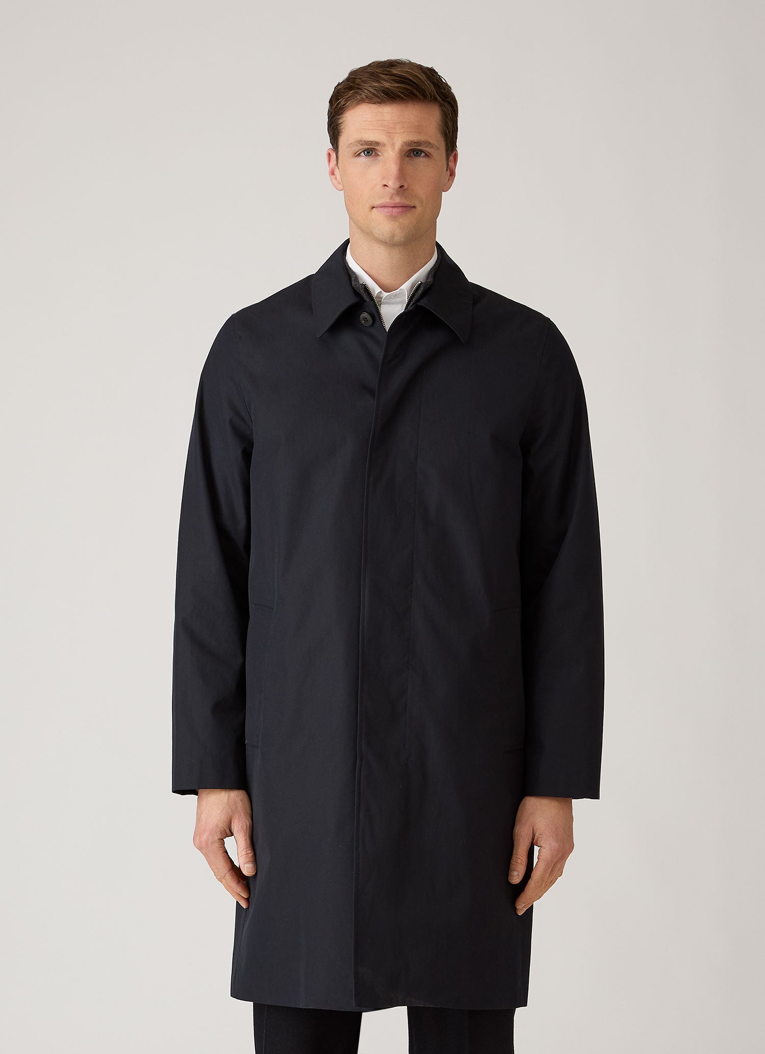 Men's Ventile Mac in Dark Navy | Sunspel