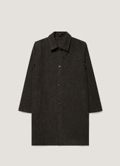 Men's Tweed Overcoat in Loden Green
