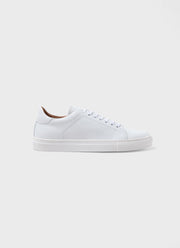 Men's Leather Tennis Shoe in White