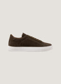 Men's Suede Tennis Shoe in Dark Moss