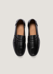 Men's Leather Loafer in Black