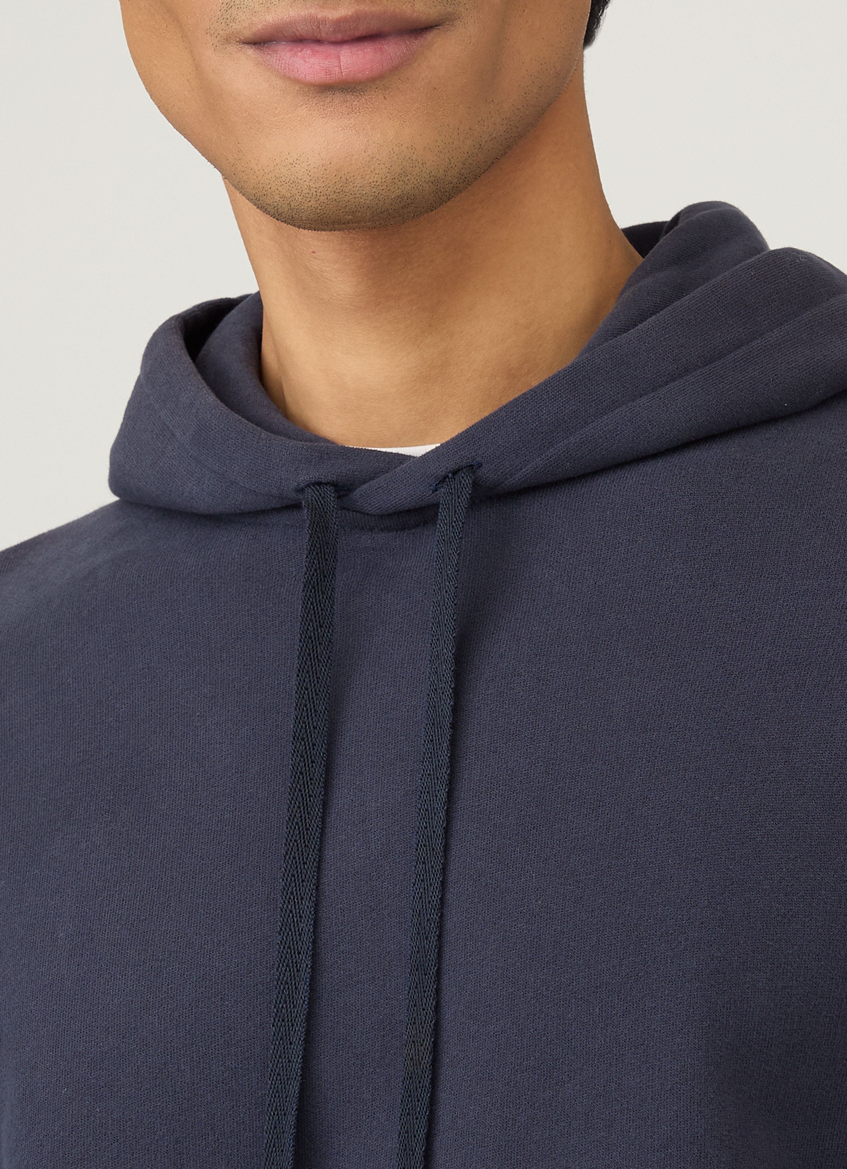 Men's Loopback Hoodie in Navy | Sunspel