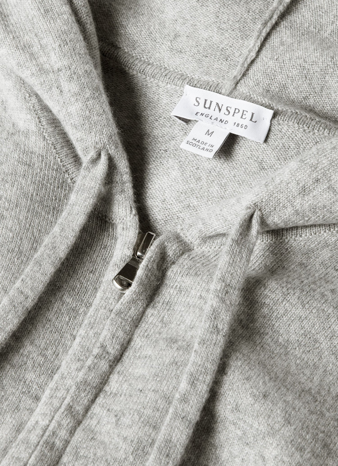 Men's Cashmere Hoodie in Grey Melange