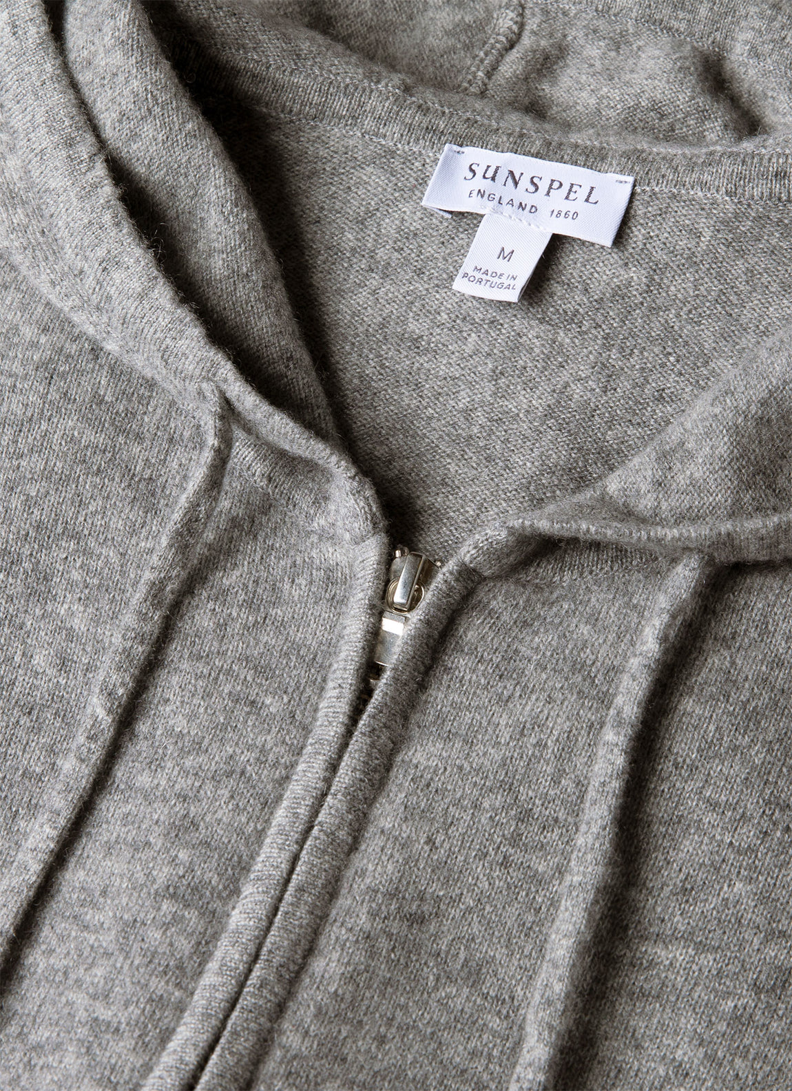 Men's Cashmere Hoodie in Grey Melange