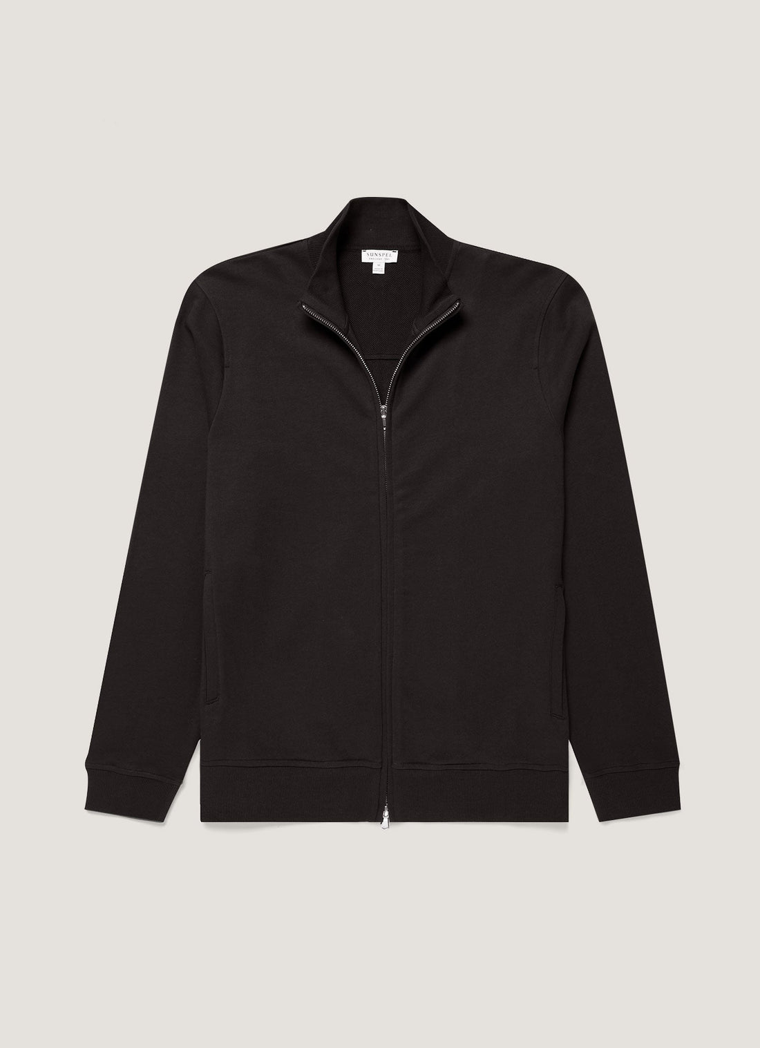 Men's Supima Loopback Zip Sweatshirt in Black