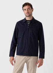 Men's Cotton Harrington Jacket in Navy