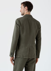 Men's Cotton Linen Blazer in Khaki
