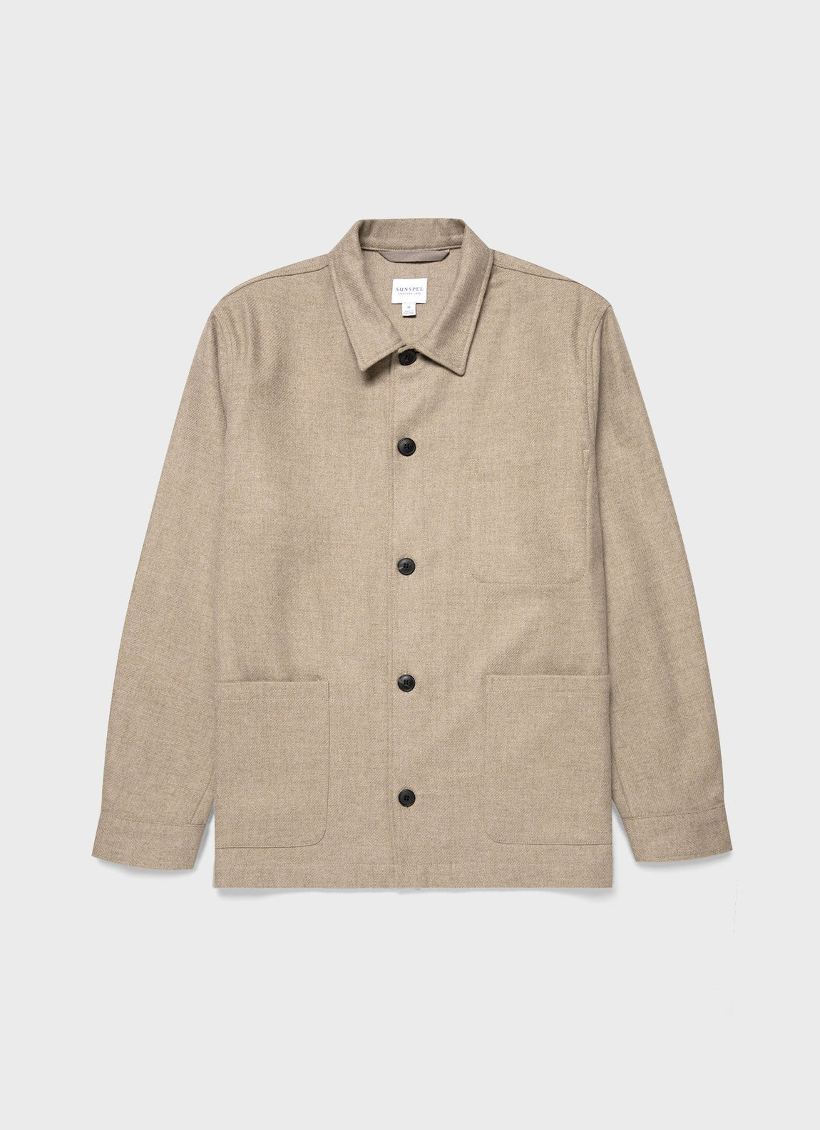 Men's Wool Twin Pocket Jacket in Sandstone