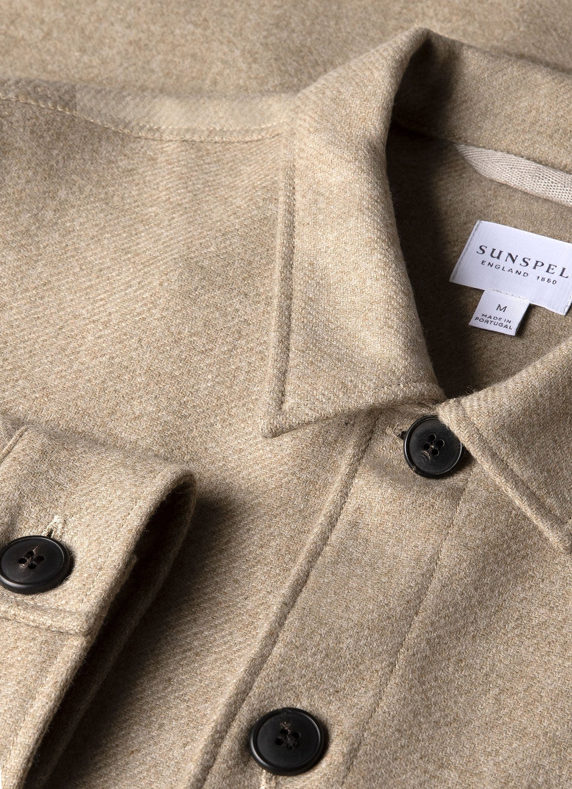 Men's Wool Twin Pocket Jacket in Sandstone