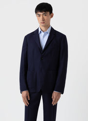 Men's Wool Blazer in Navy