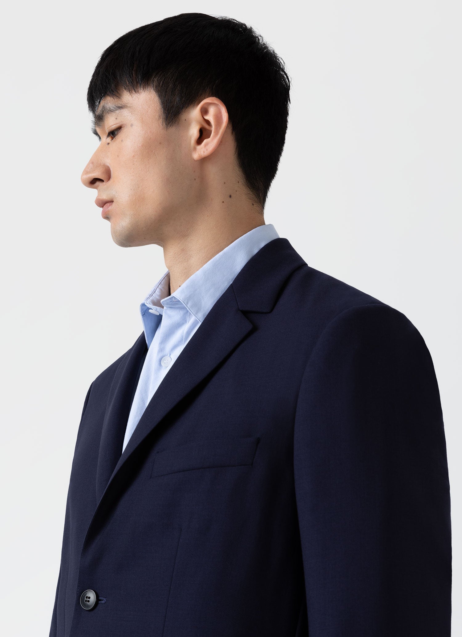 Men's Wool Blazer in Navy