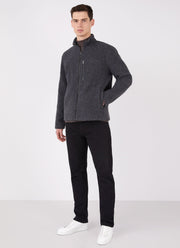 Men's Wool Fleece Jacket in Charcoal Melange