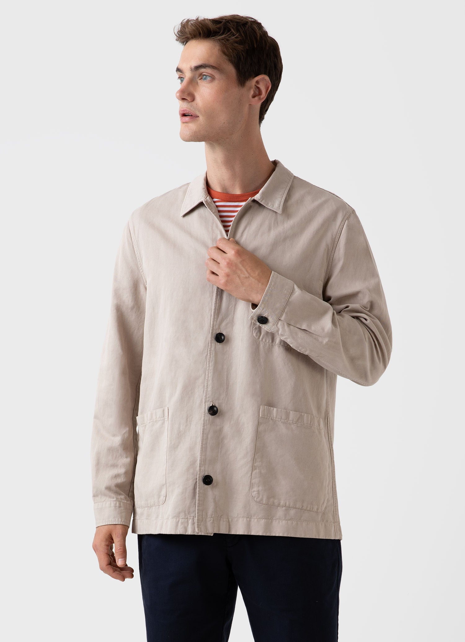 Cotton Linen Twin Pocket Jacket