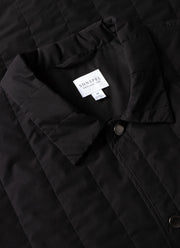Men's Quilted Twin Pocket Jacket in Black