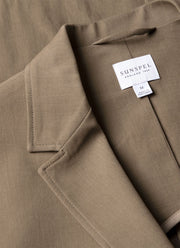 Men's Brushed Cotton Wool Two-Piece Suit in Sandstone