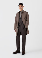 Men's Lightweight Travel Wool Blazer in Light Coffee Melange