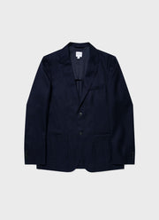 Men's Lightweight Travel Wool Blazer in Navy