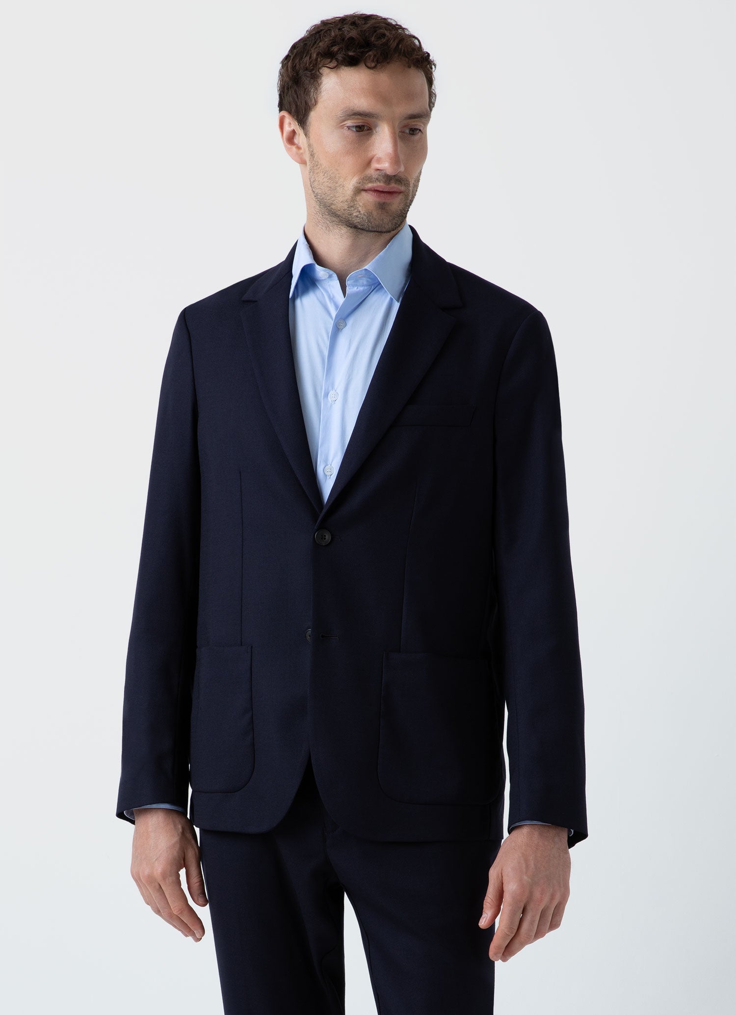 Navy blazer wool best sale