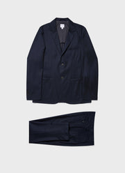 Men's Wool Flannel Two-Piece Suit in Navy