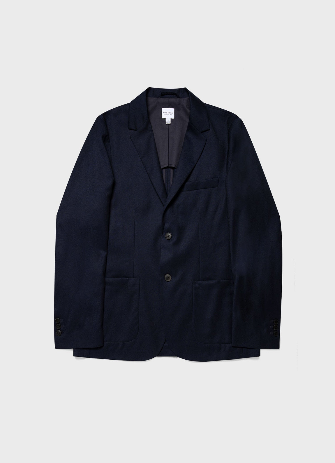 Men's Wool Flannel Blazer in Navy Melange