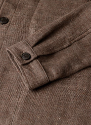 Men's Cotton Linen Twill Twin Pocket Jacket in Dark Cedar