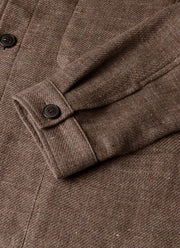 Men's Cotton Linen Twill Twin Pocket Jacket in Dark Cedar