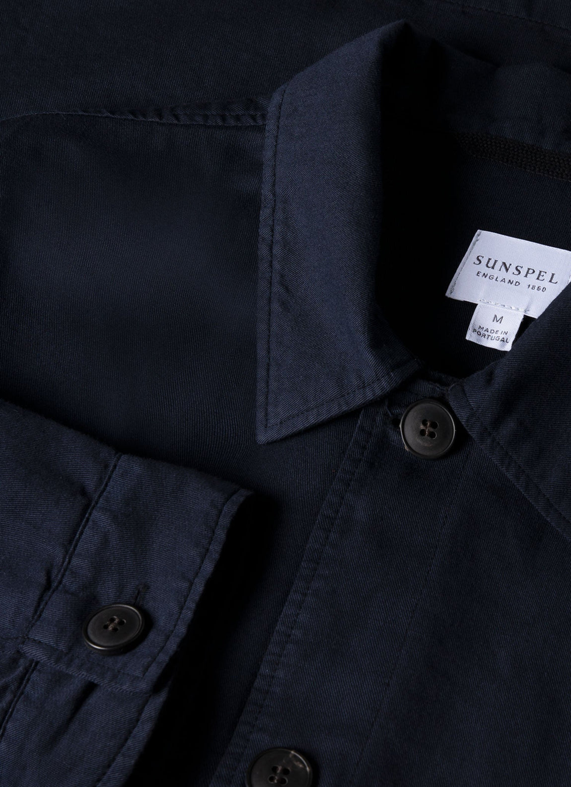 Men's Cotton Linen Twin Pocket Jacket in Navy