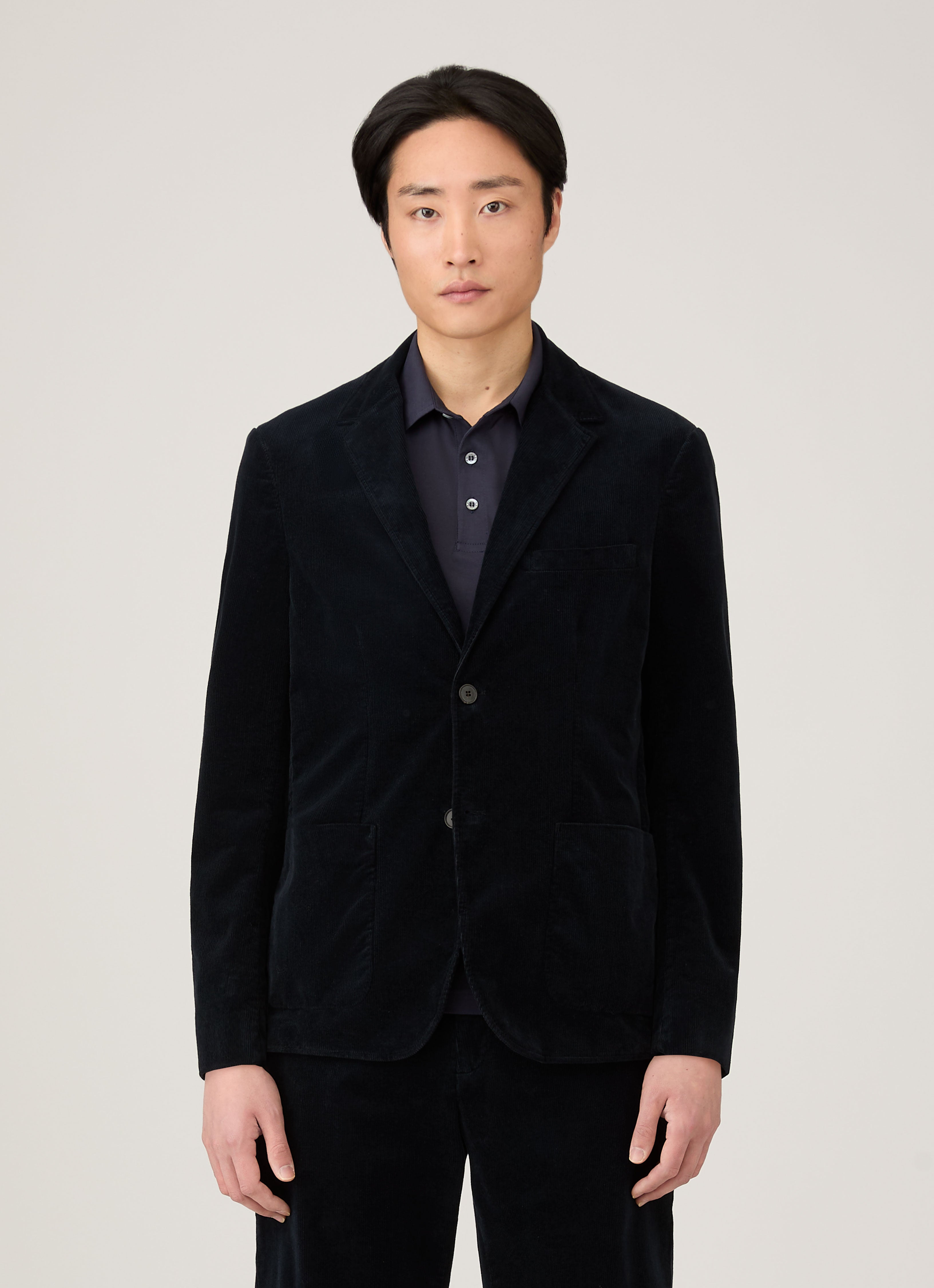Men's Corduroy Blazer in Navy | Sunspel