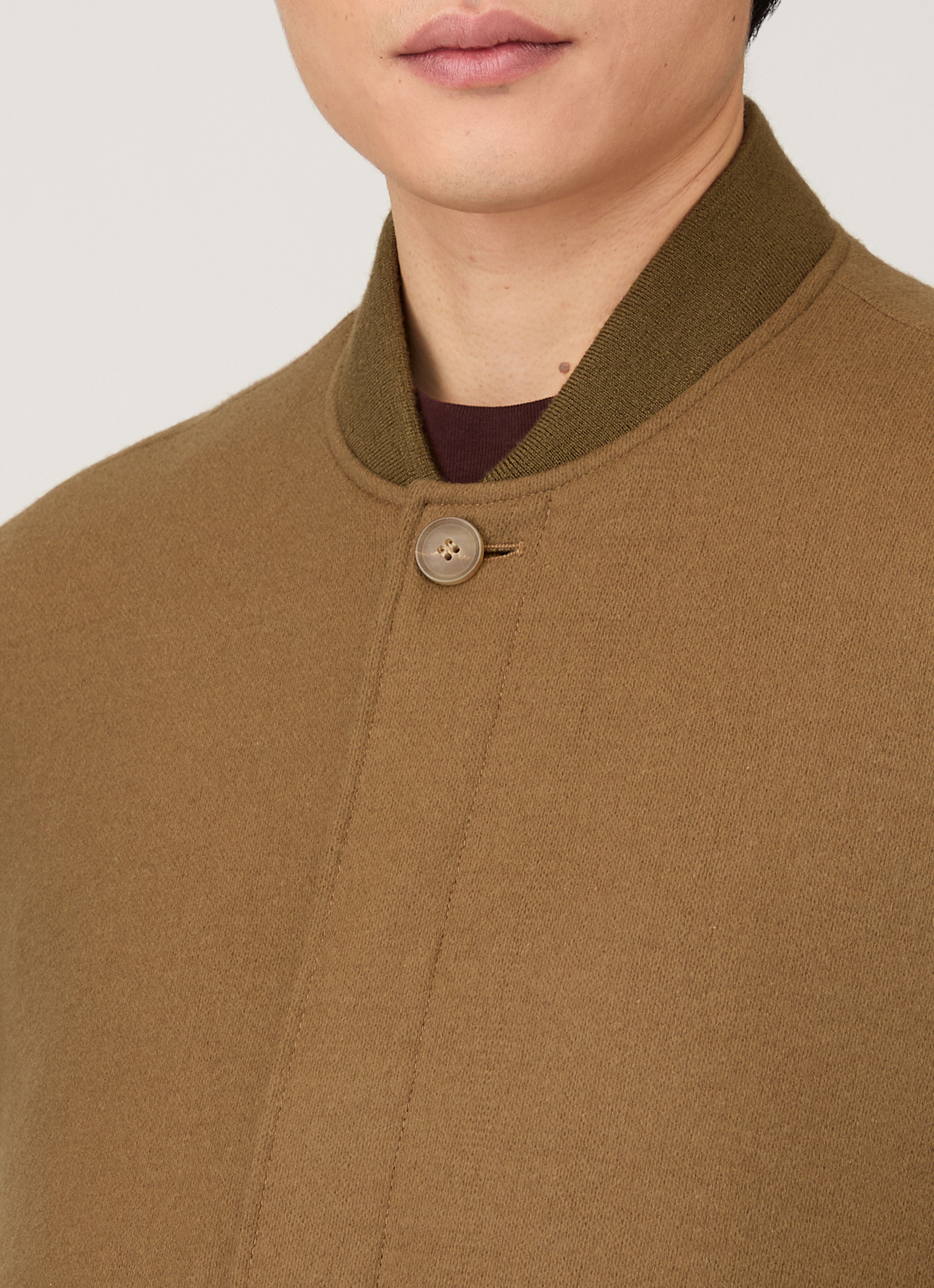Men's Wool Bomber Jacket in Mole | Sunspel